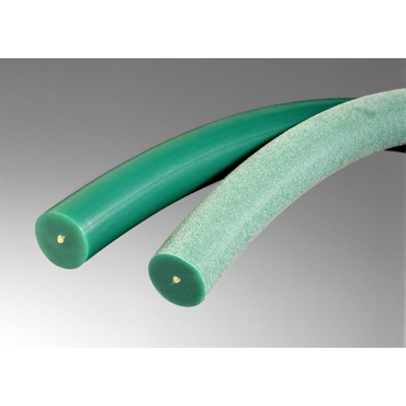 Polyurethane round section belt with tension cord POLY/FLEX 85 ShA green smooth